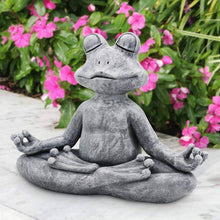 Load image into Gallery viewer, Zen Garden Meditating Yoga Frog Statue