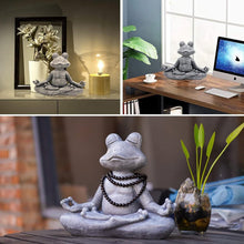 Load image into Gallery viewer, Zen Garden Meditating Yoga Frog Statue
