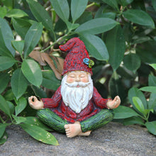 Load image into Gallery viewer, Zen Garden Meditating Yoga Solar Gnome Statue