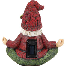 Load image into Gallery viewer, Zen Garden Meditating Yoga Solar Gnome Statue
