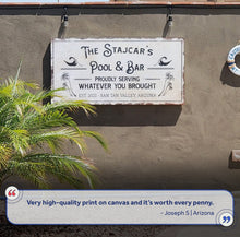 Load image into Gallery viewer, Personalized Rustic Pool Sign