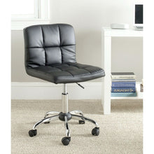 Load image into Gallery viewer, Modern Black Faux Leather Cushion Home Office Desk Chair