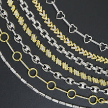 Load image into Gallery viewer, Elegant Link Bracelet Bracelet, Mixed Metal Chain bracelet collection, Sku#ZX235