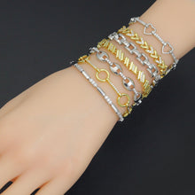 Load image into Gallery viewer, Elegant Link Bracelet Bracelet, Mixed Metal Chain bracelet collection, Sku#ZX235