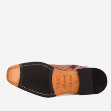 Load image into Gallery viewer, The Zeus Brown Leather Lace-Up Men Boot with a Zipper