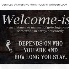 Load image into Gallery viewer, Welcome-ish Funny Home Sign
