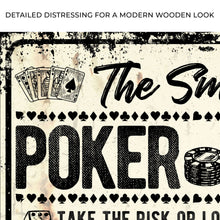 Load image into Gallery viewer, Take The Risk Poker Room Sign