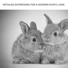 Load image into Gallery viewer, Gray Rabbits Sketch Canvas Wall Art