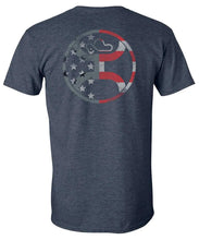 Load image into Gallery viewer, HOOey Flag Fill (Heather Navy) - Mens T-Shirt