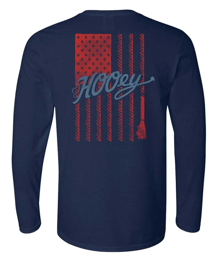 HOOey Flag Fill (Heather Navy) - Mens T-Shirt (Closeout)