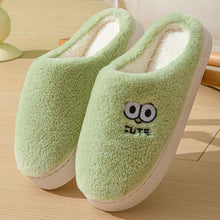 Load image into Gallery viewer, Cute Cartoon Big Eyes Slippers - Winter Warm Plush House Shoes for Women &amp; Men