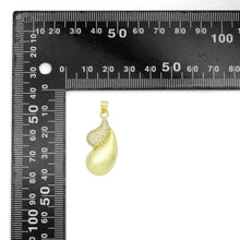 Load image into Gallery viewer, Gold CZ Double Teardrop Shape Charm Pendant, Sku#LK1095