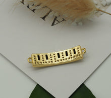 Load image into Gallery viewer, CZ Black Enamel Piano Board charm, Sku#FH196
