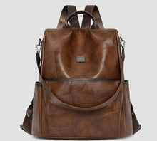 Load image into Gallery viewer, Western-style Minimalist Backpack – PU Leather Casual Travel Bag