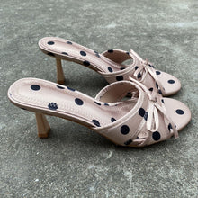Load image into Gallery viewer, Women's Polka-Dot Bow-Knot Slippers - Elegant Satin High Heel Slip-On Shoes