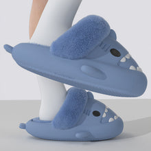 Load image into Gallery viewer, Shark Slippers Warm Fuzzy House Shoes | Detachable Fuzzy Winter Bedroom Slippers