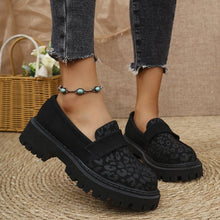 Load image into Gallery viewer, Women's Platform Loafers – British-Inspired PU Leather Slip-On Shoes with Chunky Sole