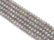 Load image into Gallery viewer, AB Mystic Natural Gray Agate Rondelle Faceted Beads, Sku#UA281