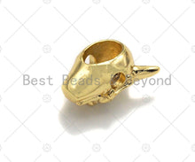 Load image into Gallery viewer, CZ Micro Pave Evil Goblin Head Bead, Men's Jewelry Findings, CZ Pave beads, 9x11x15mm, sku#LK90