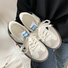 Load image into Gallery viewer, Women's Retro White Sneakers - Casual Sports Shoes with Thick Sole