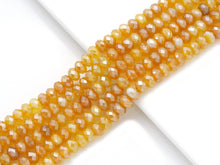 Load image into Gallery viewer, Mystic Natural Yellow Banded Agate Rondelle Faceted Beads, Sku#UA292