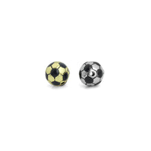 Load image into Gallery viewer, Gold Silver Soccer Ball Spacer Beads, Sku#LX819