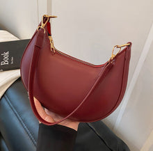 Load image into Gallery viewer, Women's Minimalist Dumpling Underarm Bag – PU Leather Crossbody Shoulder Bag