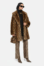 Load image into Gallery viewer, Women's Leopard Print Knee-High Stretch Boots – Pointed Toe High Heel, Ultra-Long Satin Upper