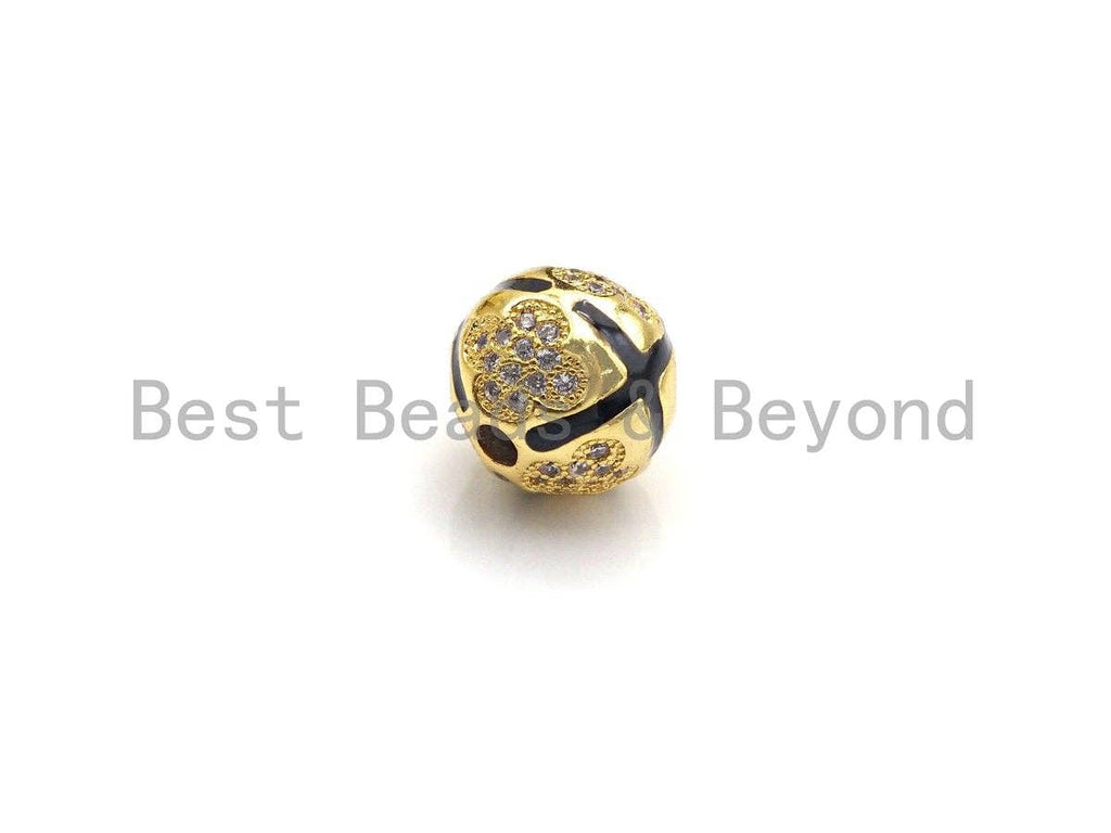 CZ Micro Pave Cross Patten Spacer Beads for Bracelet/Necklace, Men's Jewelry Bracelet Beads, 10mm, sku#Z1095