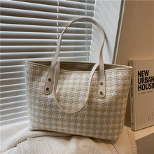 Load image into Gallery viewer, Plaid Shoulder Tote Bag for Women – Large Capacity Nylon Everyday Handbag