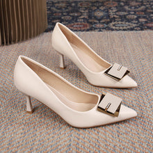 Load image into Gallery viewer, Women's Stiletto Heels | Rhinestone Pointed-Toe PU Leather Pumps