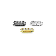 Load image into Gallery viewer, 10pc Rhinestone Jewerly Seperator Bar with 3 holes, sku#C131
