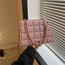Load image into Gallery viewer, Plaid Bag Womens Small Diamond-Pattern Embroidered Grid Shoulder Bag