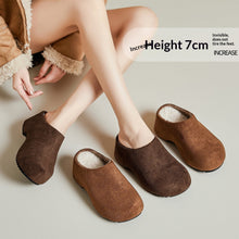 Load image into Gallery viewer, Women's Retro Chunky Sole Closed Toe Mules - Suede Platform Slip-On Shoes
