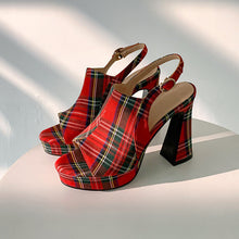 Load image into Gallery viewer, Women's Peep Toe Platform Heels - Thick Sole High Heel Sandals with Buckle Closure