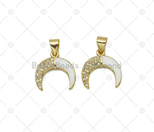 Load image into Gallery viewer, CZ Enamel Horn Charm, Sku#LD183