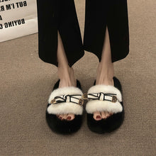 Load image into Gallery viewer, Furry Cotton Slippers
