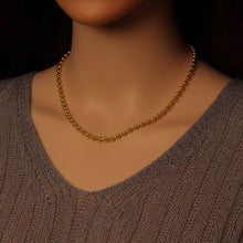 Load image into Gallery viewer, Gold Silver String Round Ball Chain Adjustable Necklace, Sku#A326