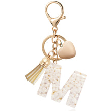 Load image into Gallery viewer, Personalized Heart Shell Letter Pendant Necklace with Tassel - A-Z Initial Charm