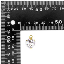 Load image into Gallery viewer, Gold Colorful Crystal Heart Charm, Sku#LX272