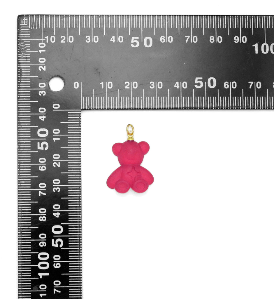 Colorful Teddy Bear Pendant Charm, Sku#FH226