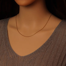 Load image into Gallery viewer, 0.8mm/1mm Thin Gold Finished Box Chain Necklace, sku#JD07