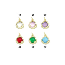 Load image into Gallery viewer, Various Color Stone Round Shape Charm Pendant,Sku#LD736