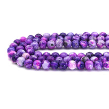 Load image into Gallery viewer, Purple Agate Round Smooth Beads, Sku#U1744