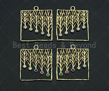 Load image into Gallery viewer, Filigree Gold Lacy Charm, Brushed Gold Twisted Wire Charm Pendants for Earrings necklace making, sku#CP01