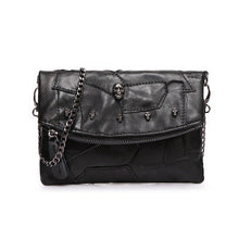 Load image into Gallery viewer, Patchwork Leather Crossbody Bag - Genuine Sheepskin Chain Shoulder Bag