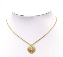 Load image into Gallery viewer, CZ Filigree Heart Charm, Sku#LK606