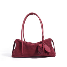 Load image into Gallery viewer, Women's Suede Leather Pillow Shoulder Bag | Minimalist Crossbody Handbag