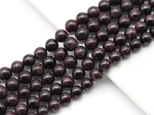 Load image into Gallery viewer, Genuine Red Garnet Round Smooth Beads, Sku#U1359