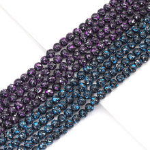 Load image into Gallery viewer, Natural Purple/Blue Hematite Round Smooth Beads, Sku#S158